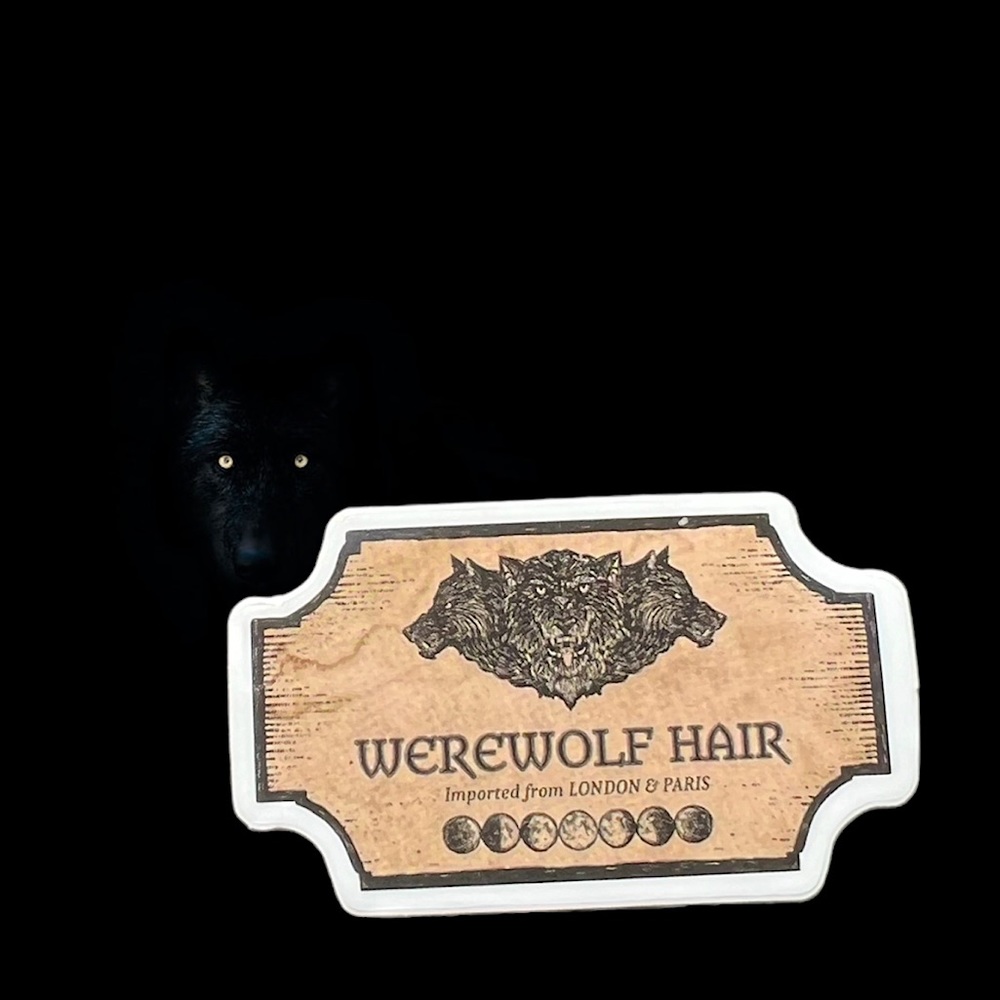 WOLF HAIR Witchy Sorceress Supreme Potion B0ttle Label Sticker Spells Occult